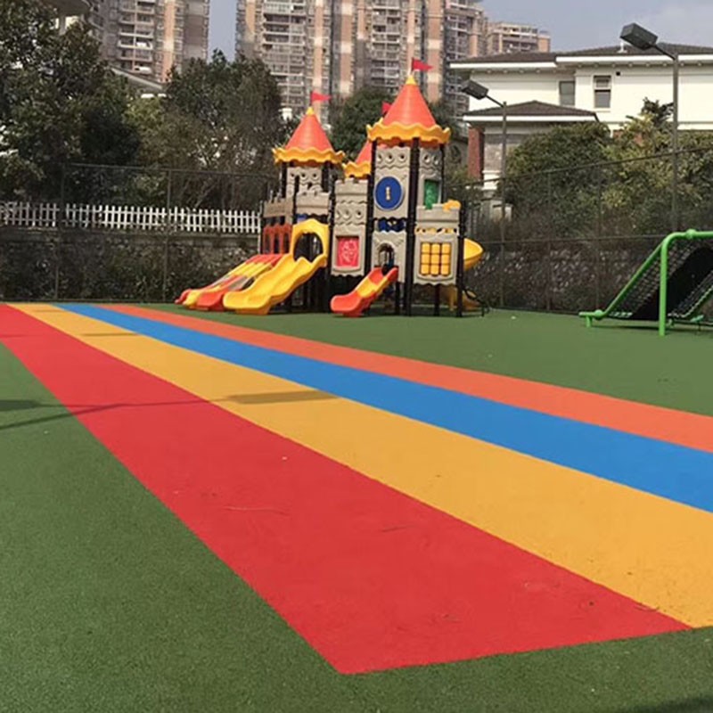 花都幼儿园塑胶跑道 花都区幼儿园EPDM案例