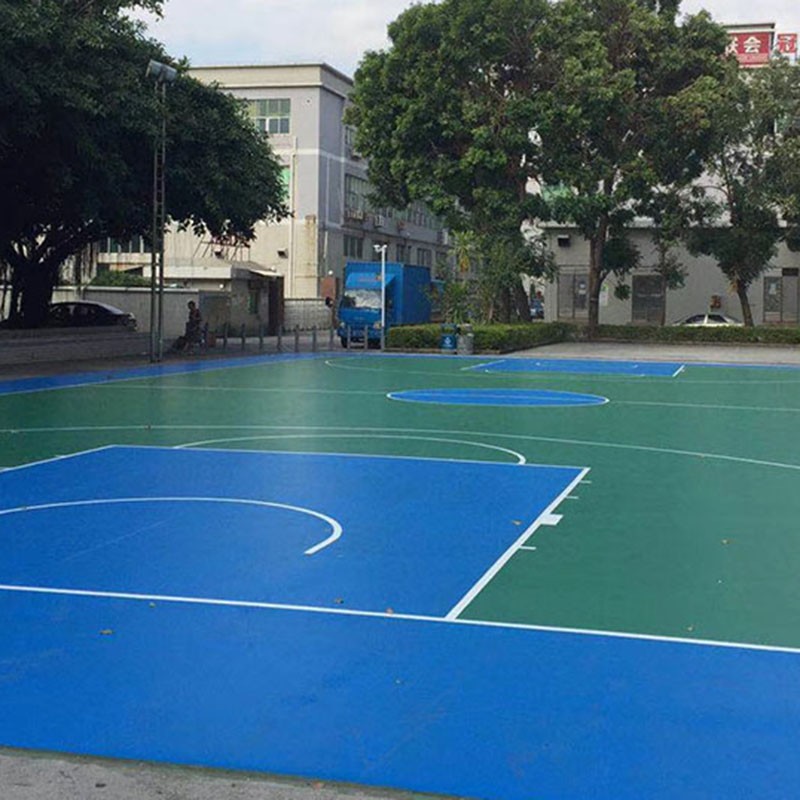 上海市嘉定硅PU篮球场建设 硅pu篮球场施工一平价钱多少