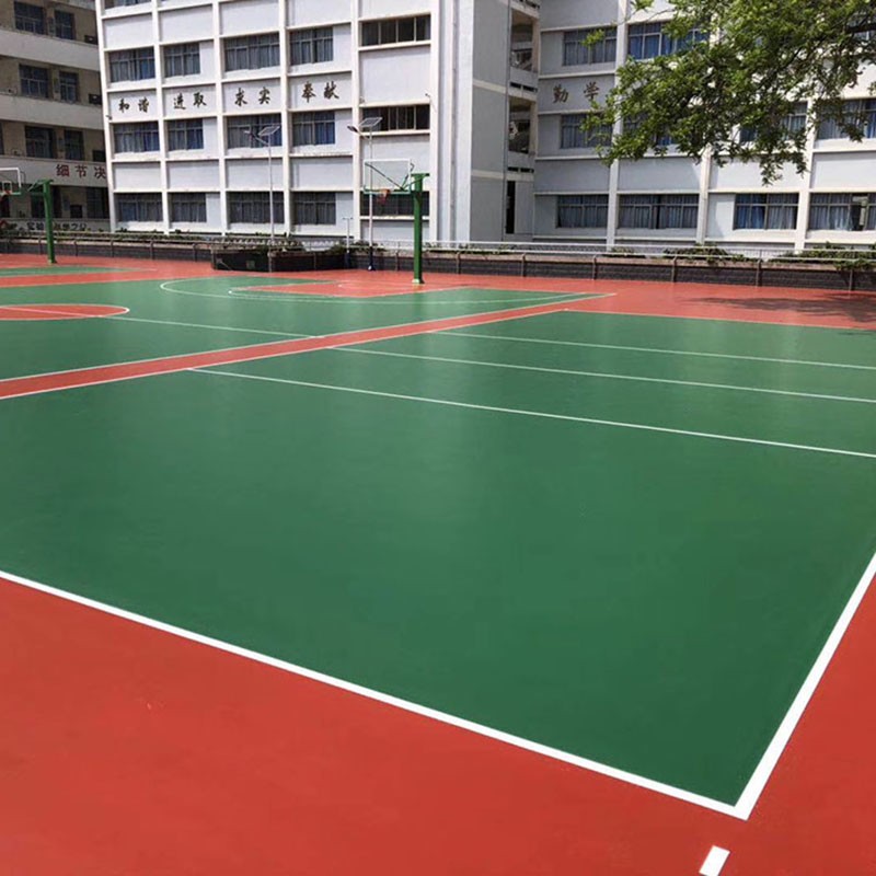 广州新国标硅PU塑胶篮球场施工建设材料生产厂家